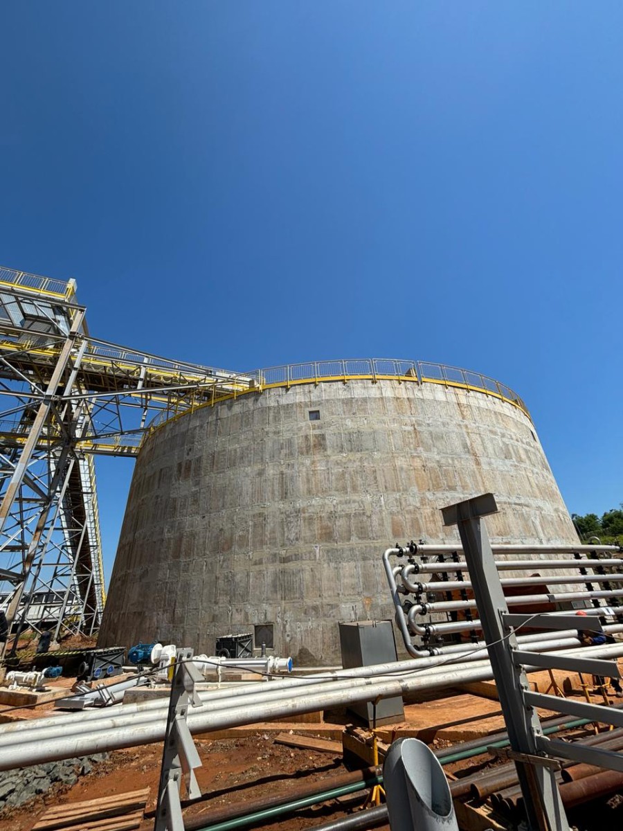 concrete tank in Costa Pinto biomethane plant in Piracicaba, Brazil